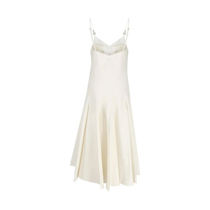 Vestido casual de algodón blanco de Bottega Veneta