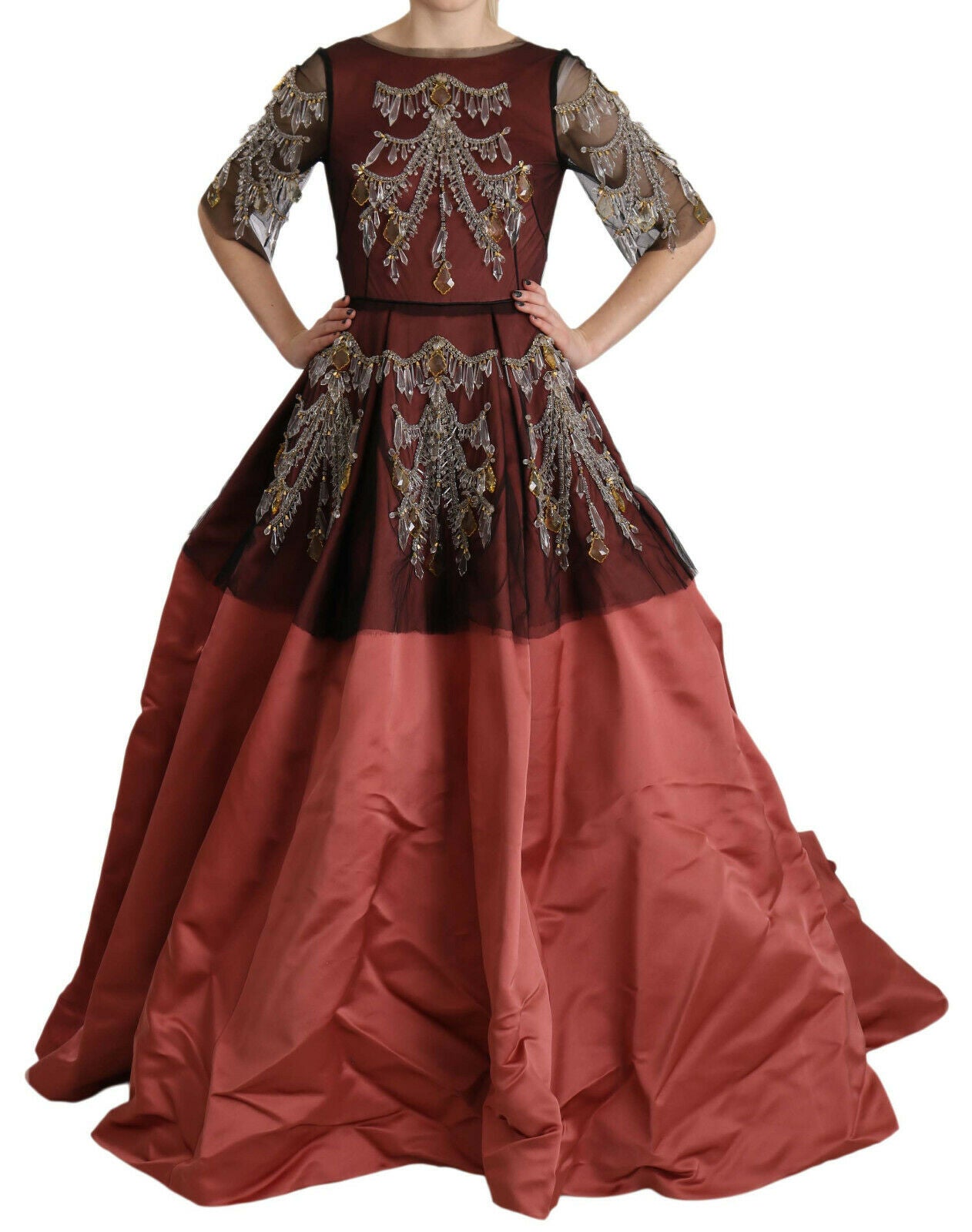 Robe de princesse en soie Dolce & Gabbana avec lustre en cristal