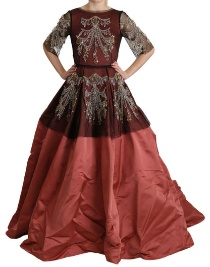 Robe de princesse en soie Dolce & Gabbana avec lustre en cristal