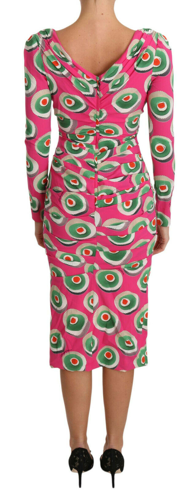 Robe fourreau stretch en soie rose Dolce & Gabbana