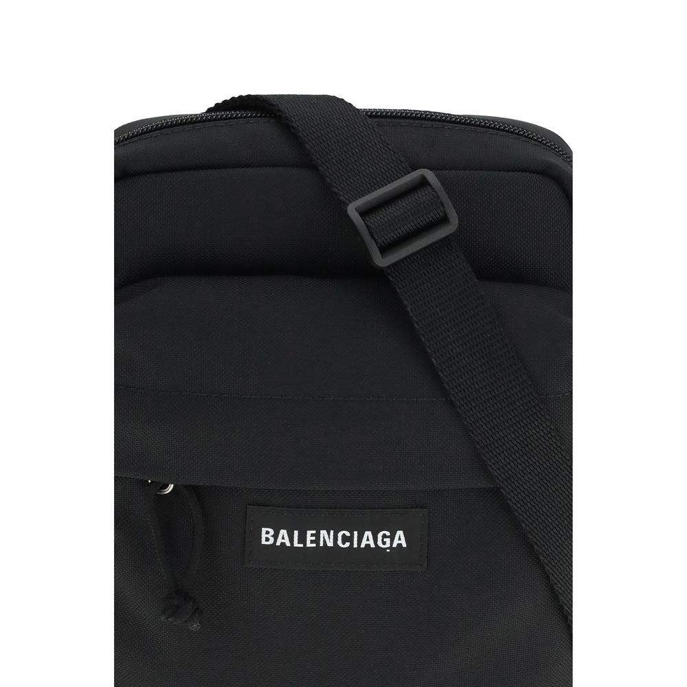Bolso de hombro Balenciaga de poliamida negra