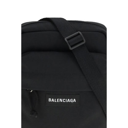Bolso de hombro Balenciaga de poliamida negra