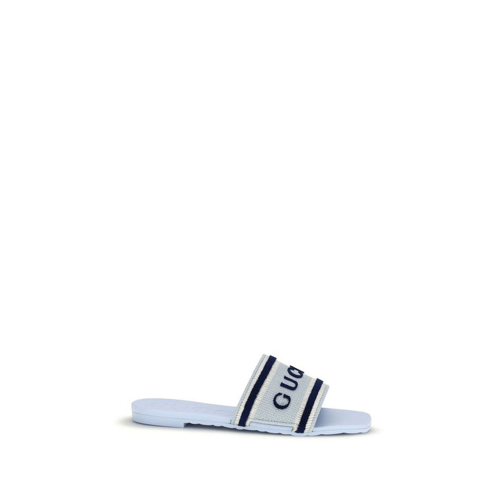 Sandales Gucci en coton bleu