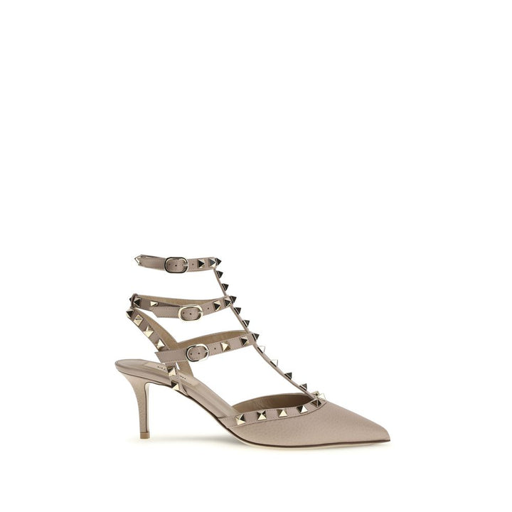 Escarpins Valentino Garavani en cuir de veau gris Bos Taurus
