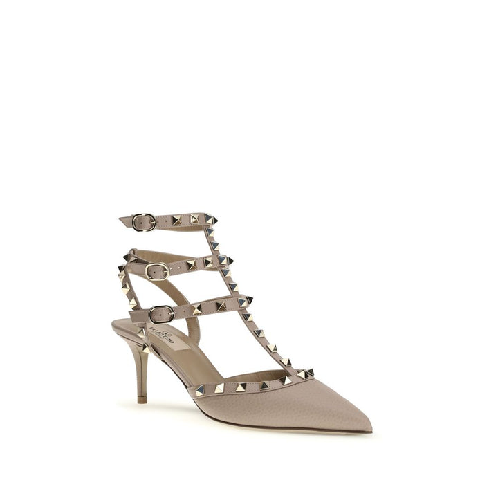Escarpins Valentino Garavani en cuir de veau gris Bos Taurus