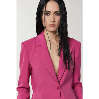 Patrizia Pepe Yellow Polyester Blazer