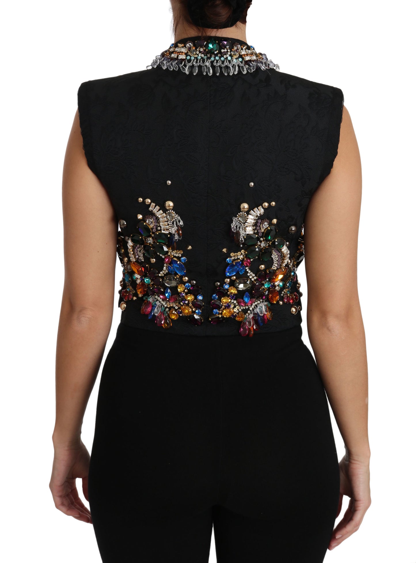 Gilet Dolce & Gabbana Black Crystal Sicily