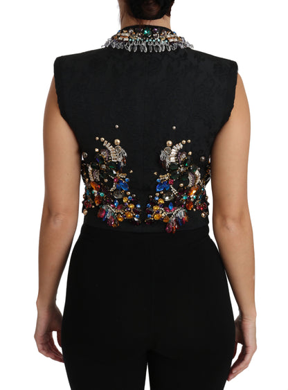 Gilet Dolce & Gabbana Black Crystal Sicily