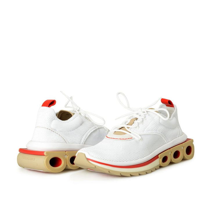 Zapatillas deportivas Salvatore Ferragamo de tela blanca