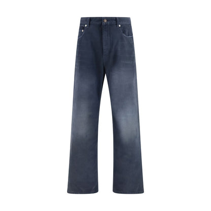 Jean coupe décontractée Balenciaga en coton bleu