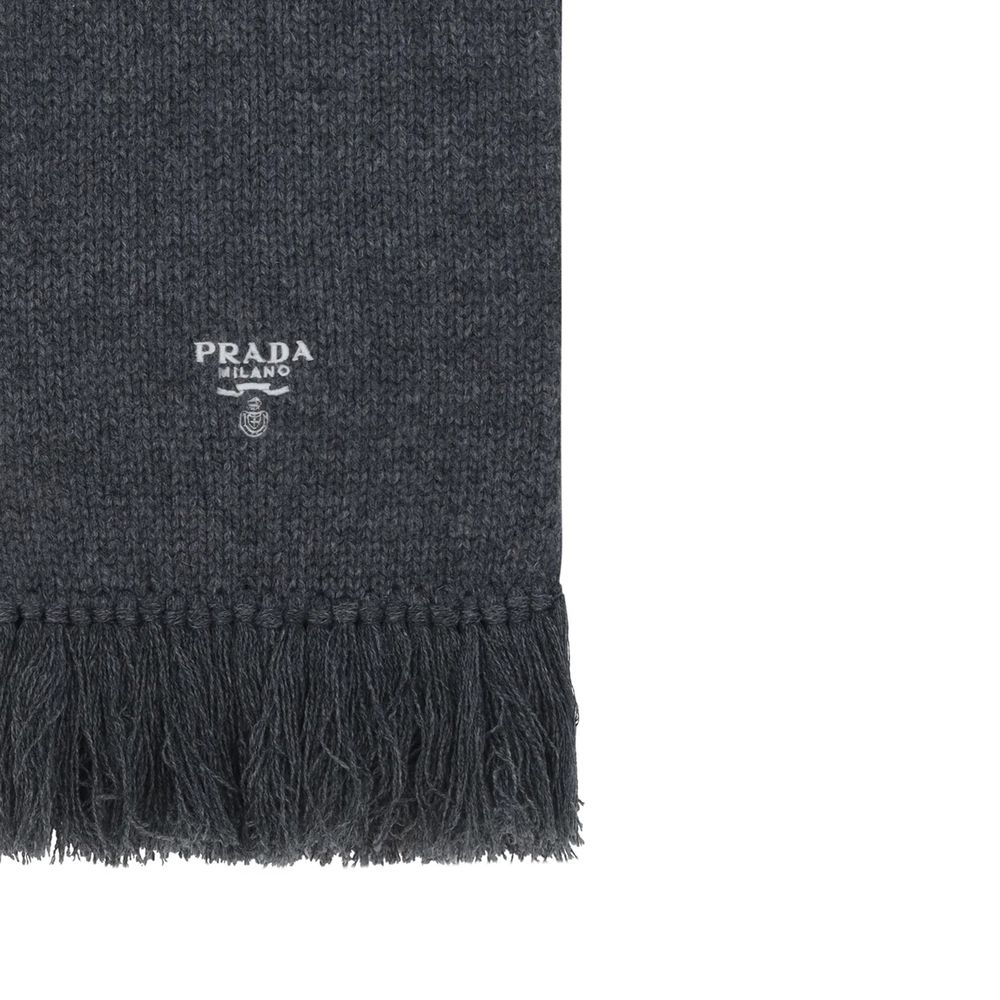 Prada Gray Cashmere Scarf