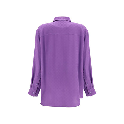 Camisa Gucci de seda morada