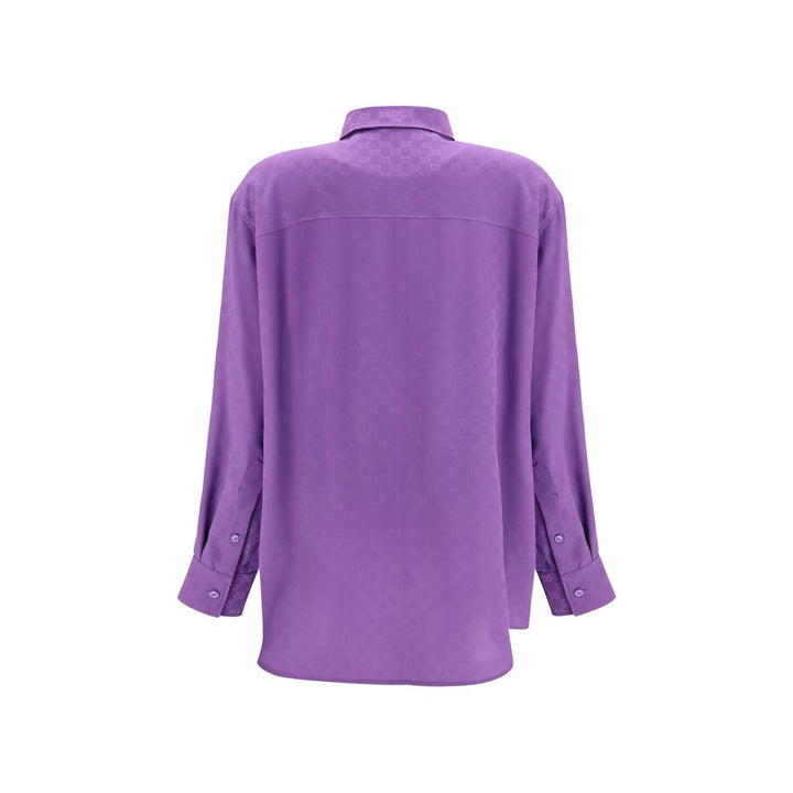 Gucci Purple Silk Shirt