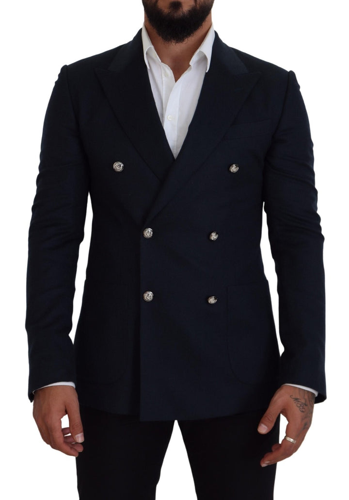 Blazer de costume croisé bleu Dolce & Gabbana