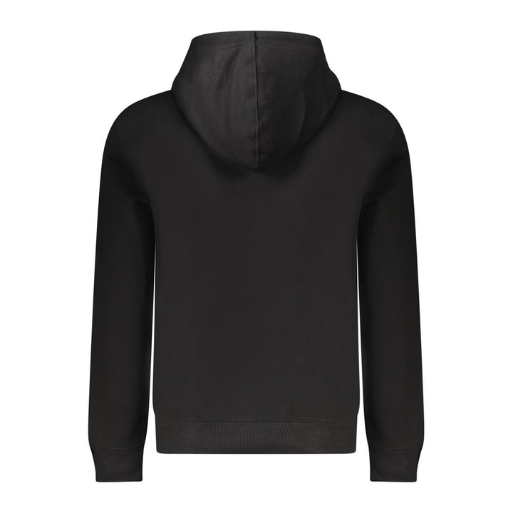 Guess Jeans Black Cotton Men Sweatshirt Slim Fit Hooded