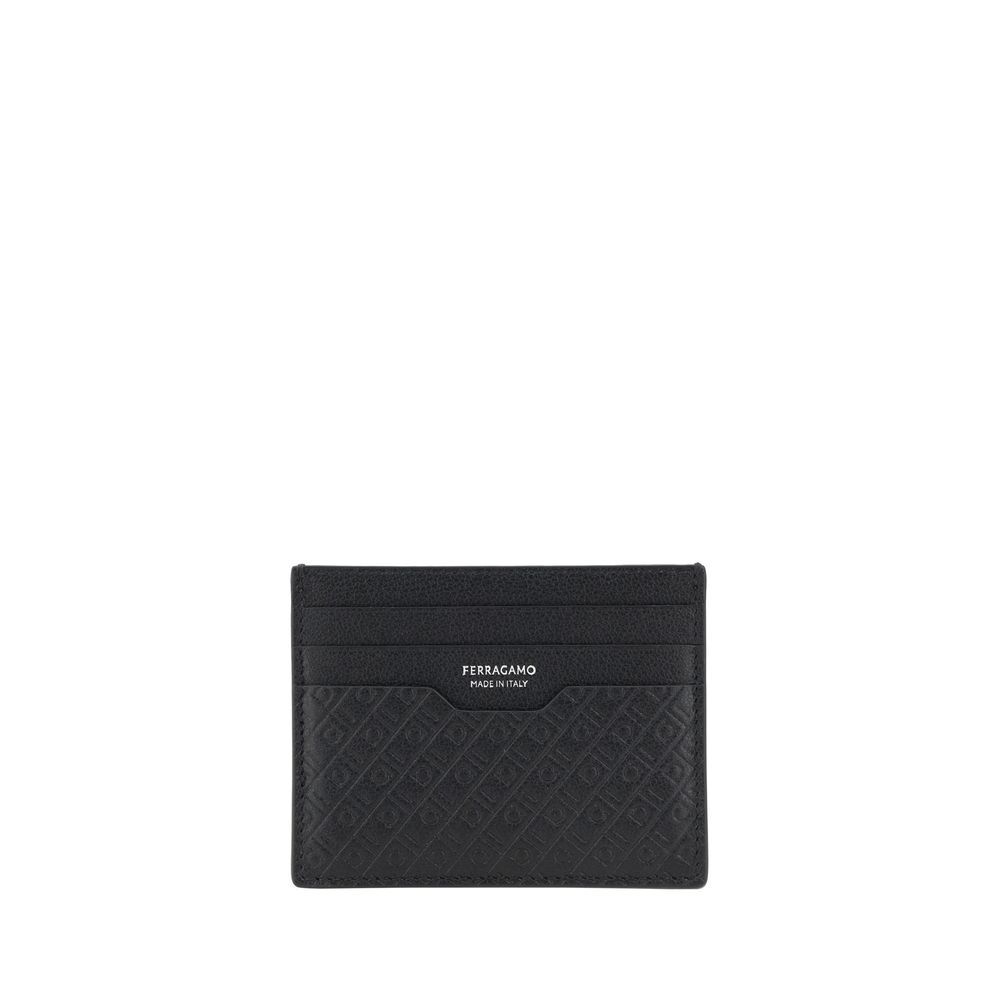 Cartera Ferragamo de piel de becerro negra Bos Taurus