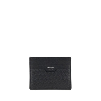 Cartera Ferragamo de piel de becerro negra Bos Taurus