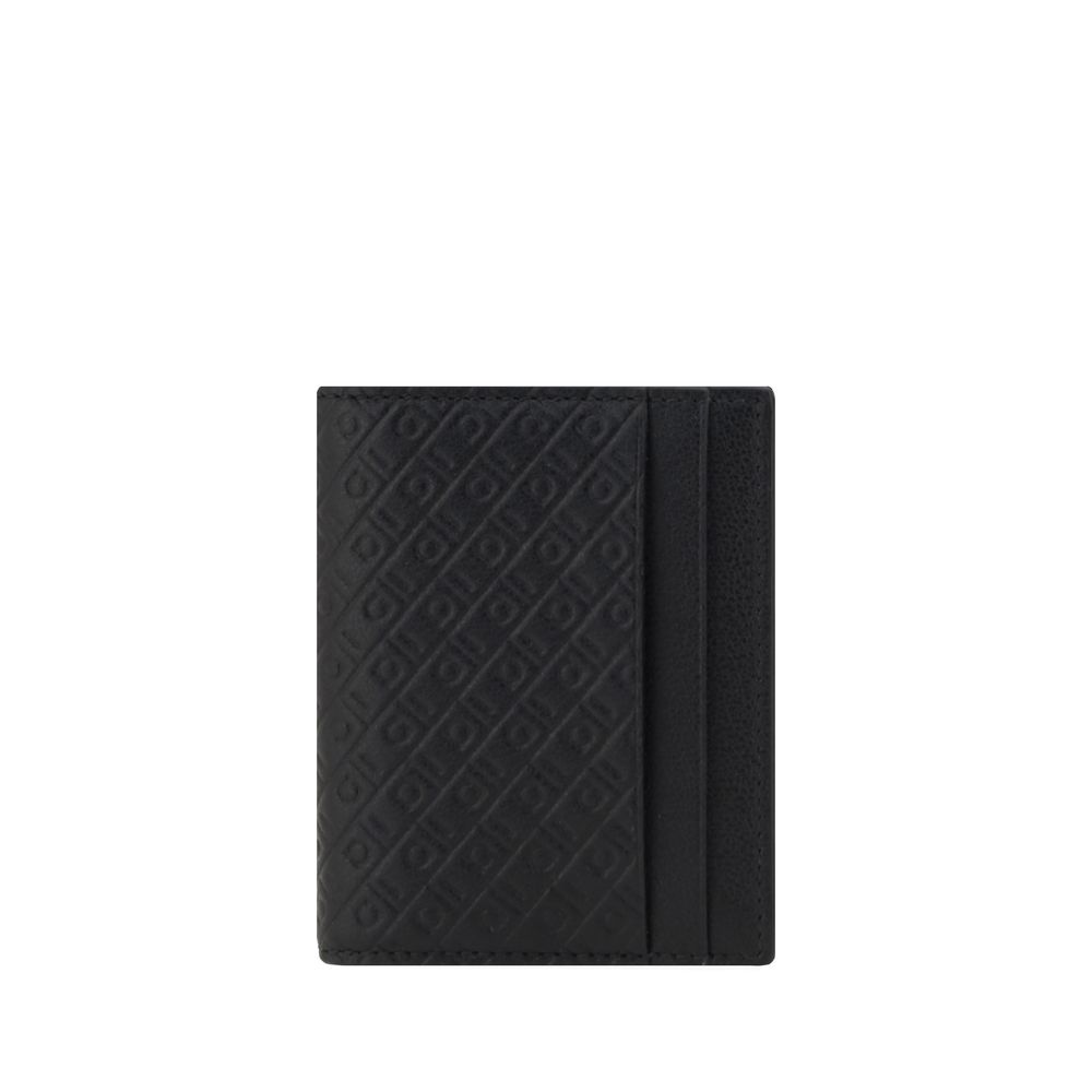 Cartera Ferragamo de piel de becerro negra Bos Taurus