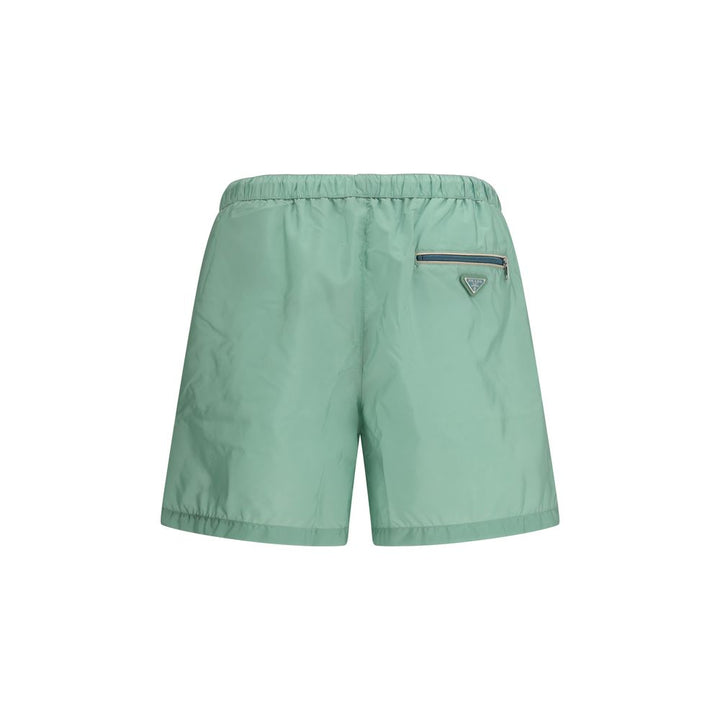 Prada Bicolor Recycled Polyamide Shorts
