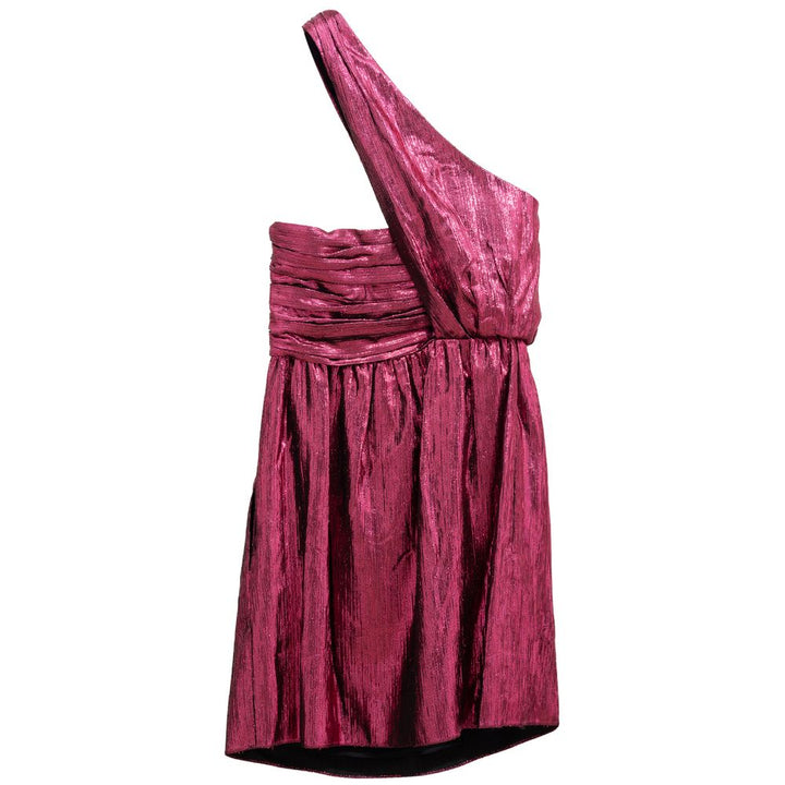 Minivestido de viscosa fucsia Saint Laurent