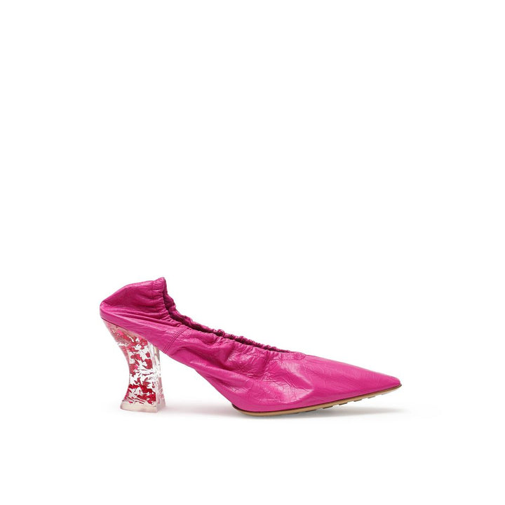 Mules en cuir fuchsia Bottega Veneta