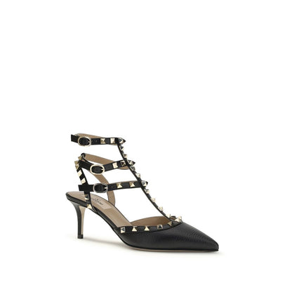 Zapatos de tacón Valentino Garavani de piel de becerro negra Bos Taurus