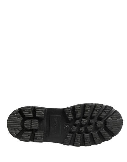 Botines de combate Dolce & Gabbana de cuero negro con suela trek