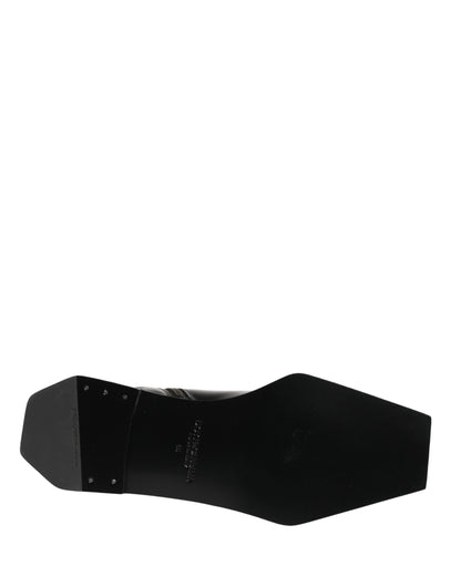 Botines con cierre de cremallera de piel negra Dolce & Gabbana