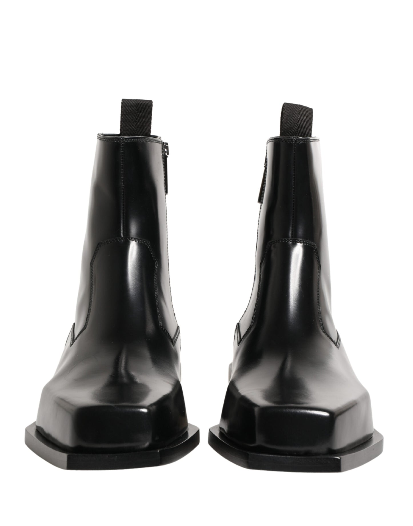 Botines con cierre de cremallera de piel negra Dolce & Gabbana