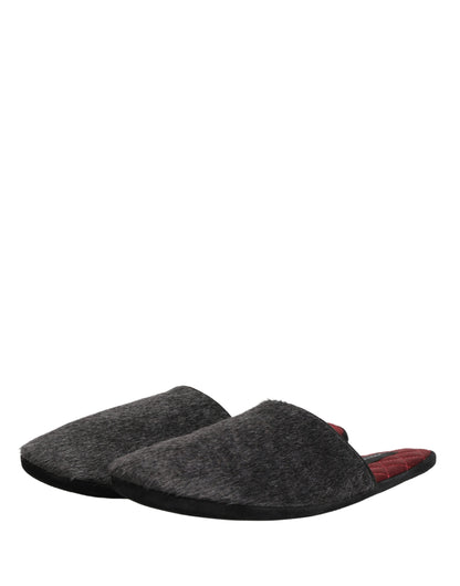 Zapatos-Zapatillas Dolce & Gabbana de Lana de Carbón Gris Oscuro y Rojas