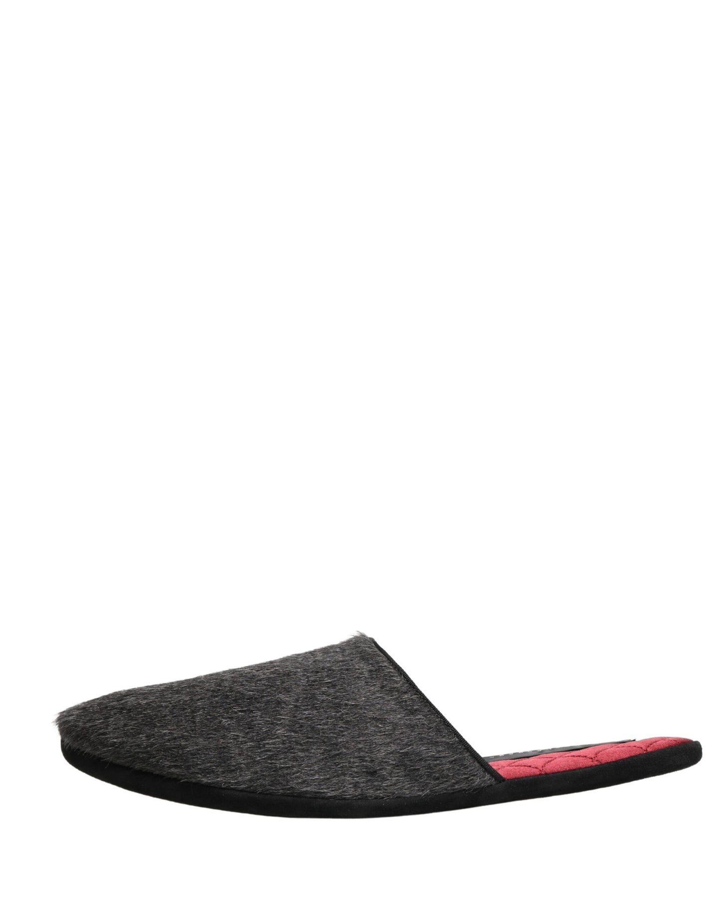 Zapatos-Zapatillas Dolce & Gabbana de Lana de Carbón Gris Oscuro y Rojas