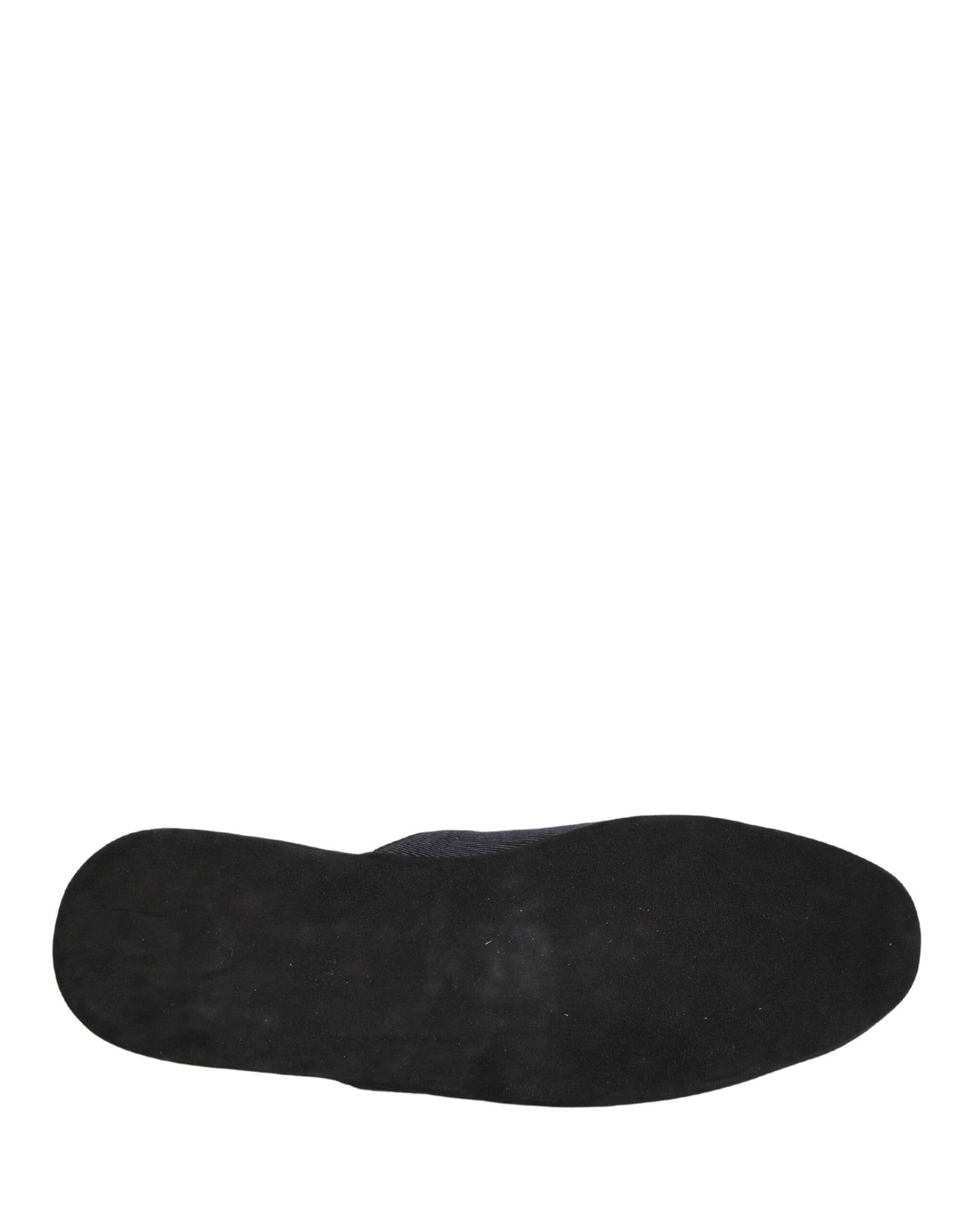 Zapatillas Dolce & Gabbana de lana y algodón azul marino oscuro con diseño de cheurón rojo