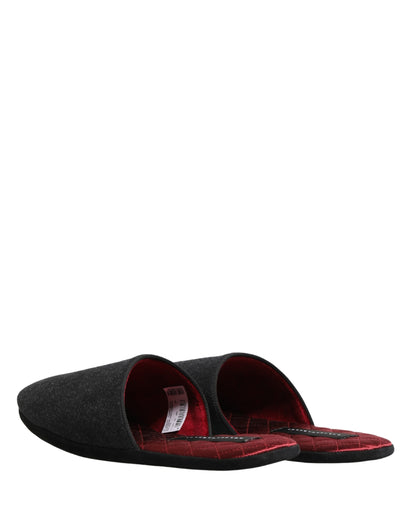 Zapatillas de lana y cachemira acolchadas Dolce & Gabbana color antracita