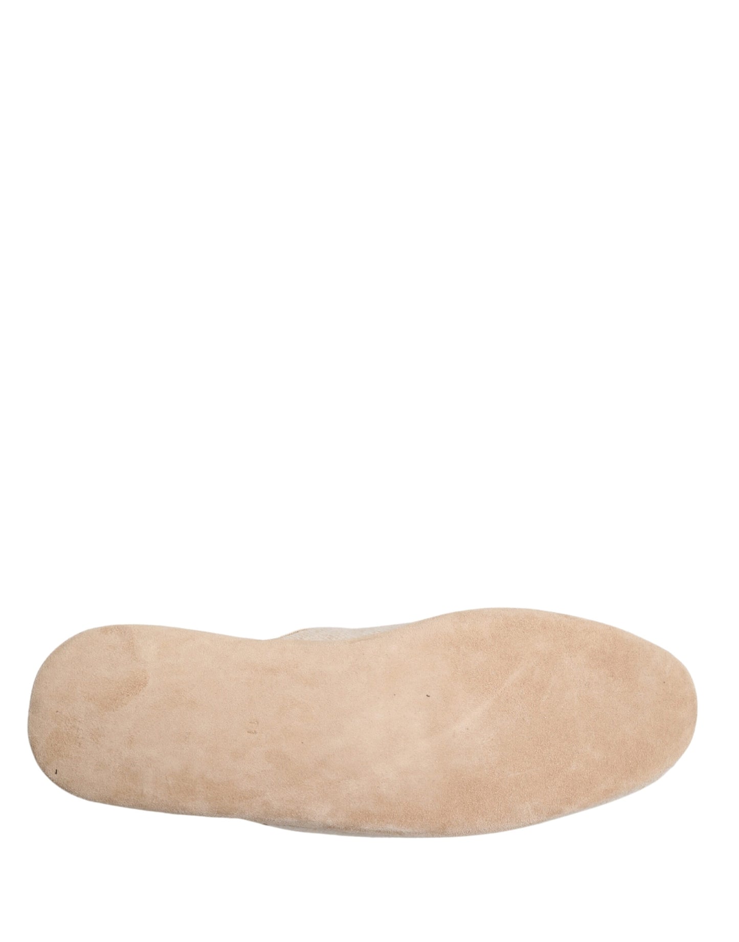 Zapatillas/Pantuflas acolchadas Dolce & Gabbana de lana Shetland beige y rojo
