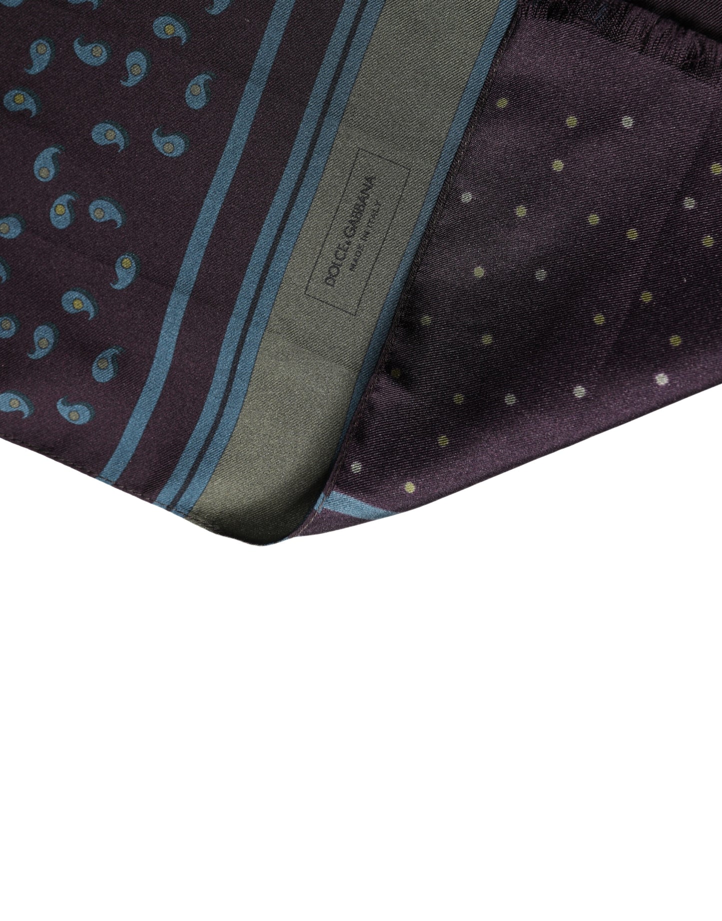 Fular de cuello de seda con estampado granate para hombre de Dolce & Gabbana 132cm x 33cm
