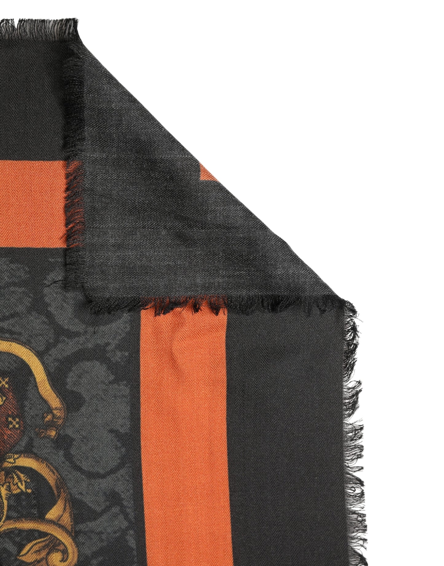 Bufanda para hombre Dolce & Gabbana de cachemira con estampado de escudo multicolor de 272 cm x 132 cm