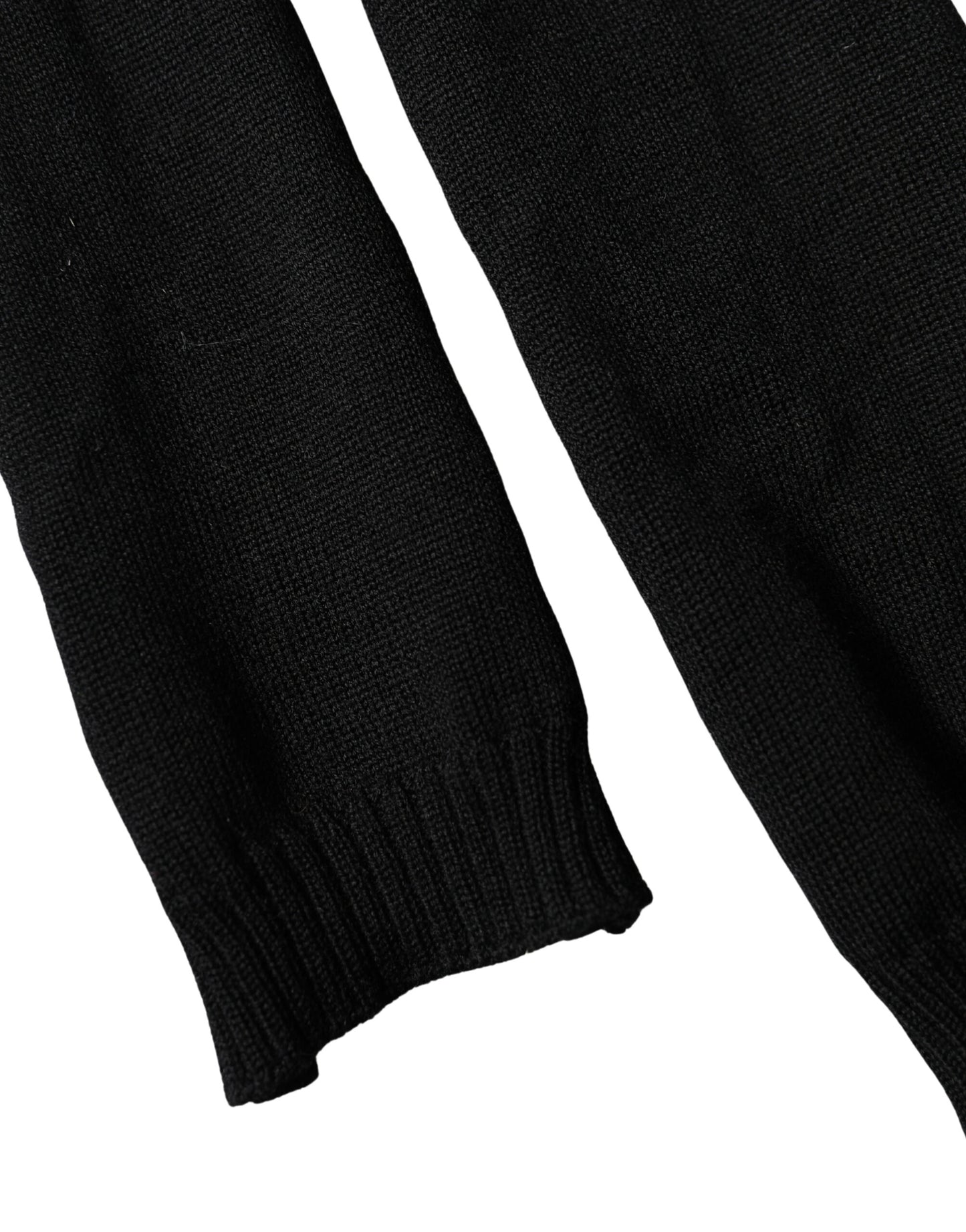 Foulard de cuello de punto de lana negro Dolce & Gabbana 259cm x 17cm bufanda de hombre