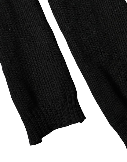 Foulard de cuello de punto de lana negro Dolce & Gabbana 259cm x 17cm bufanda de hombre
