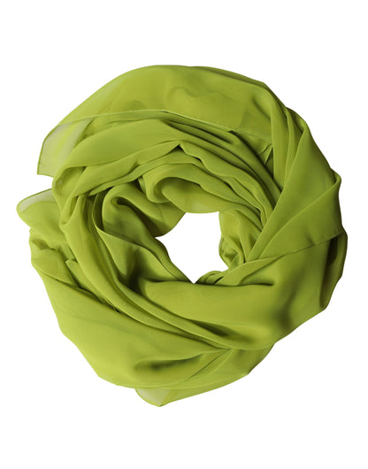 Dolce & Gabbana Chal Bufanda Foulard Cuello Amarillo Verde 131cm x 99.5cm