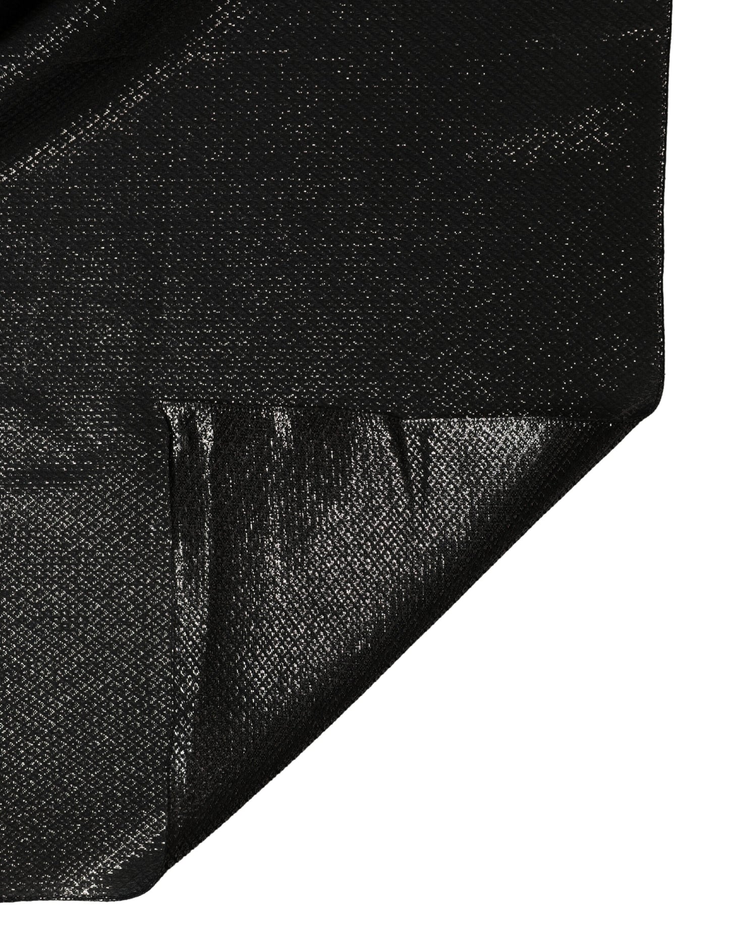 Dolce & Gabbana Black Silk Square Wrap Shawl Foulard 122cm x 120cm  Scarf