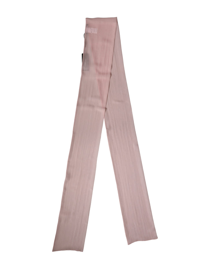 Dolce & Gabbana Light Pink Silk Neck Wrap Shawl Stole 293cm x 19cm Scarf