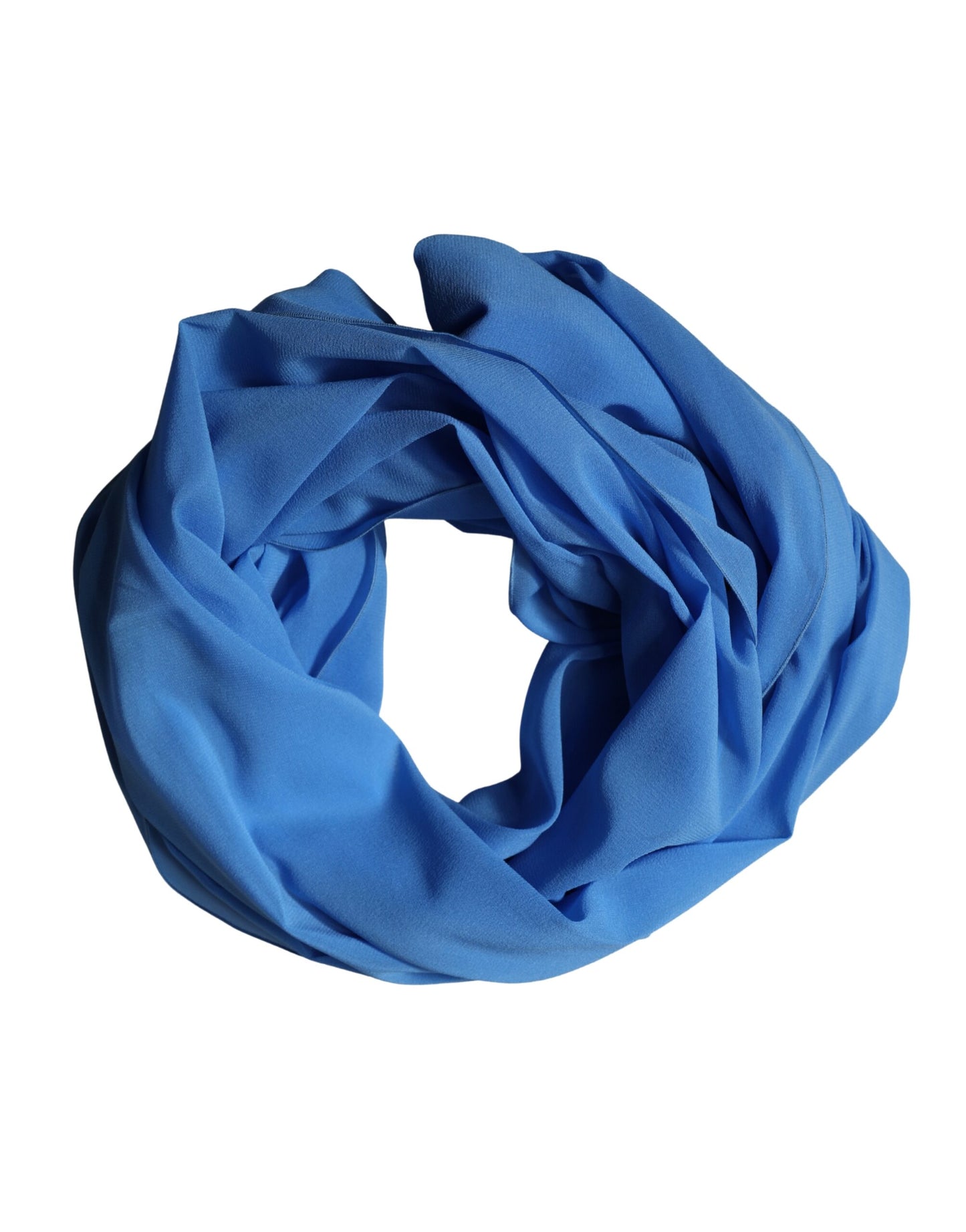 Châle Étole Foulard en Soie Bleue Dolce & Gabbana 200cm x 64cm