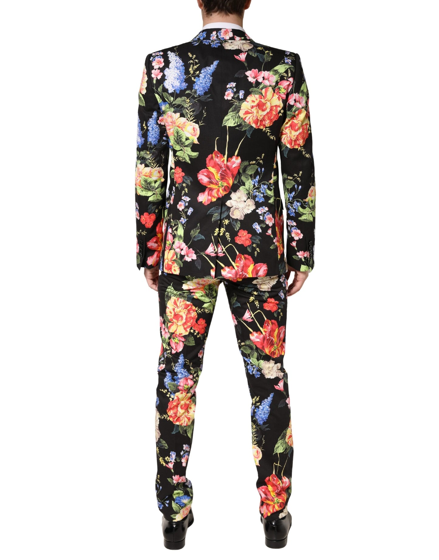 Traje de 2 piezas MARTINI de corte recto con diseño floral negro de Dolce & Gabbana