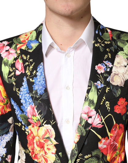 Traje de 2 piezas MARTINI de corte recto con diseño floral negro de Dolce & Gabbana