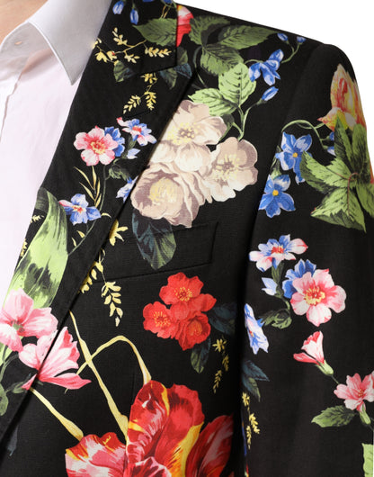 Traje de 2 piezas MARTINI de corte recto con diseño floral negro de Dolce & Gabbana