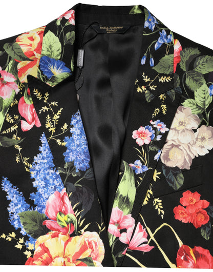 Traje de 2 piezas MARTINI de corte recto con diseño floral negro de Dolce & Gabbana