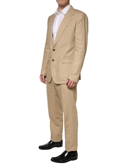 Costume deux pièces de cérémonie droit Dolce & Gabbana beige TAORMINA