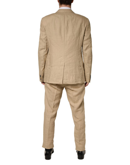 Costume deux pièces de cérémonie droit Dolce & Gabbana beige TAORMINA