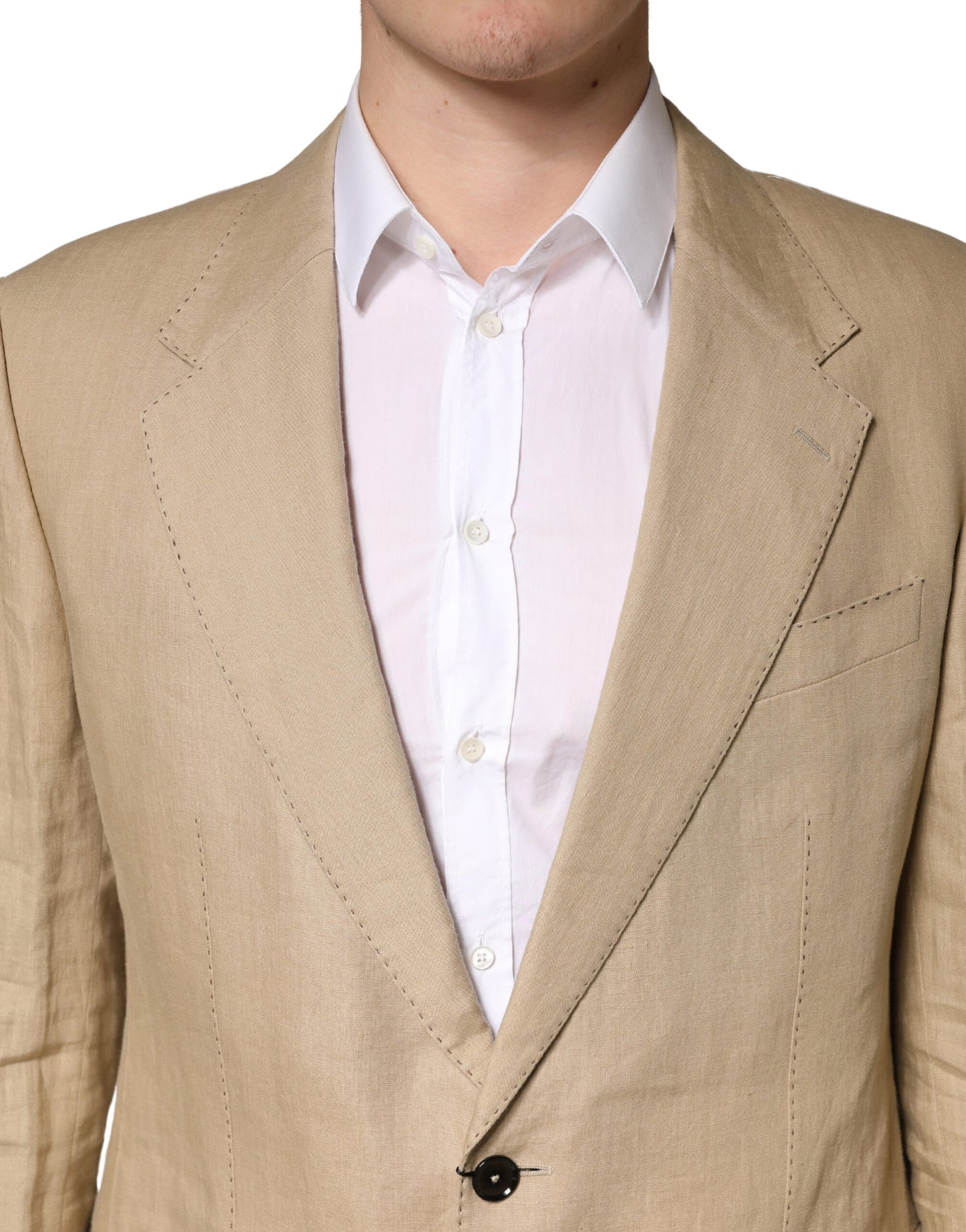 Costume deux pièces de cérémonie droit Dolce & Gabbana beige TAORMINA