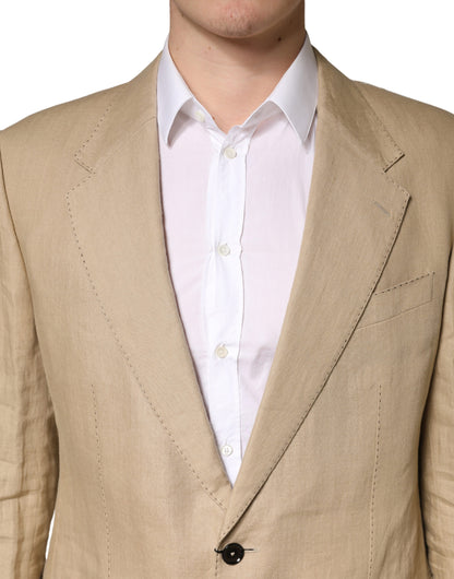 Costume deux pièces de cérémonie droit Dolce & Gabbana beige TAORMINA